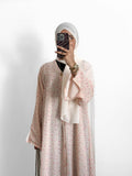 Floral double layer chiffon abayas with hijab