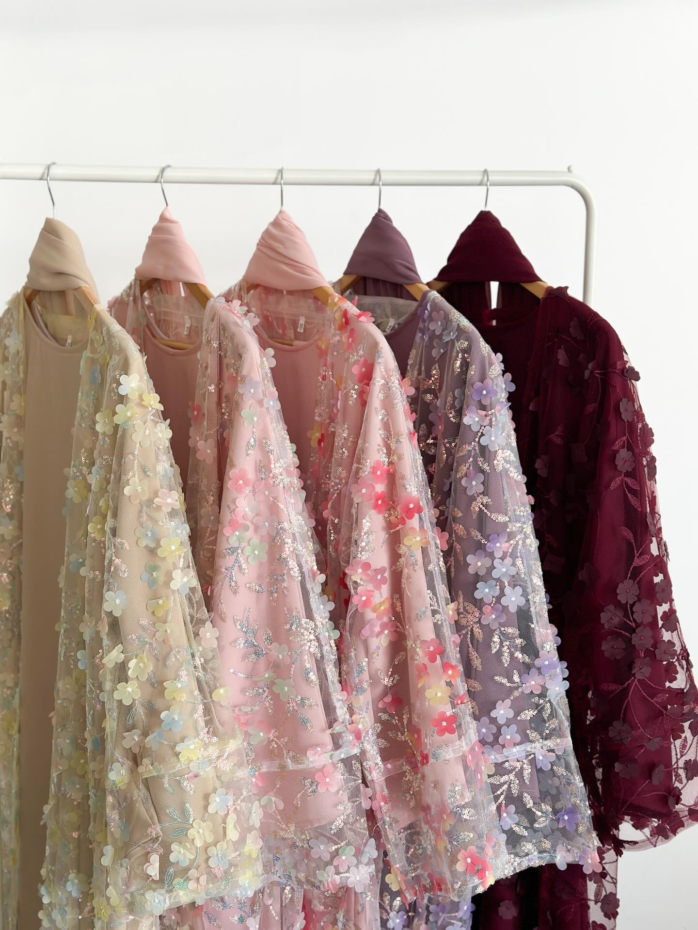 Floral Cardigan with Innerwear and hijab